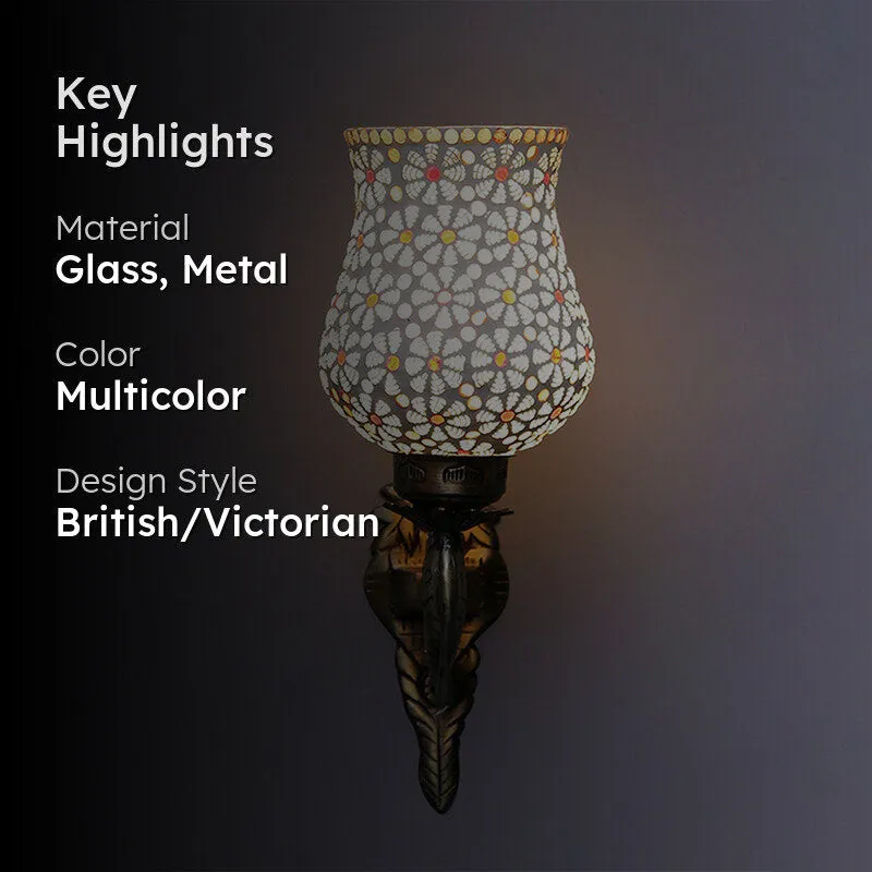 Dinara Ziada Mosaic Glass & Metal Wall Lamp media 2