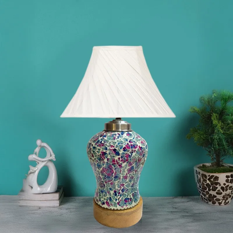 Floranisse I Pleated Wooden Table Lamp - Multicolor media 3