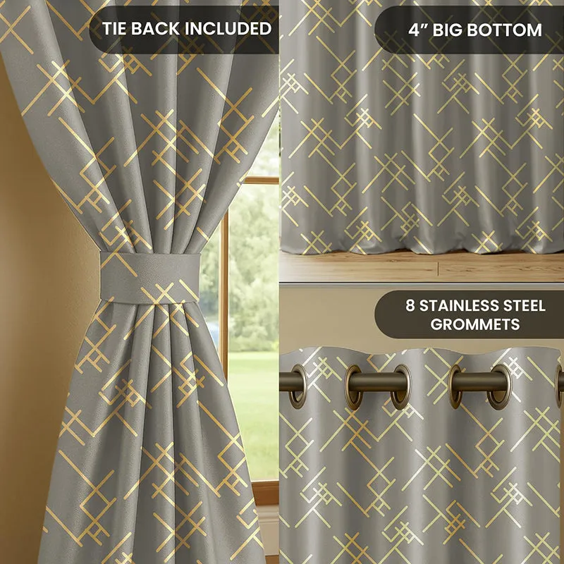Urban Space Dusken Blackout Curtain - Grey media 5