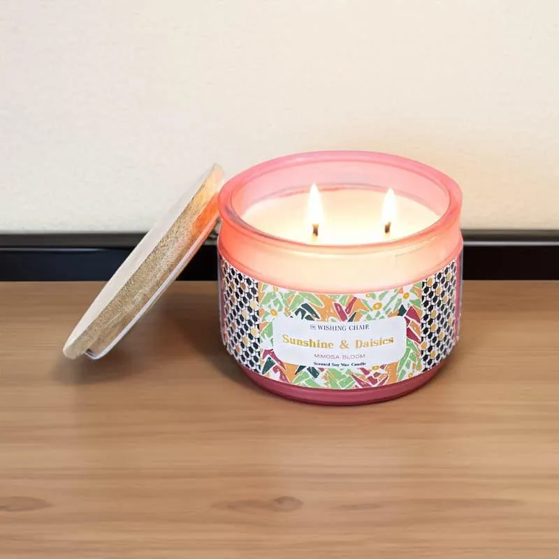 Sunshine & Daisies Soy Wax Jar Scented Candle media 3
