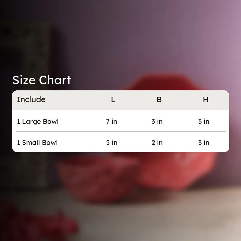 Noemi Ceramic Snack Bowl (Red/300 mL/200 mL) - Set Of Two media 6