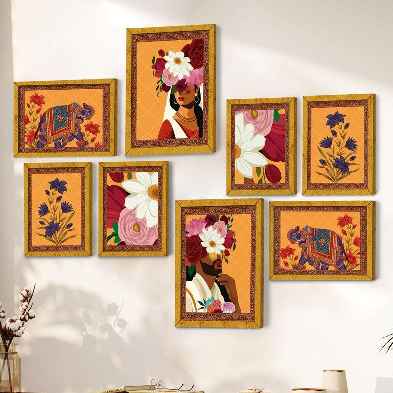 Anara Floral Wall Art - Set Of Eight