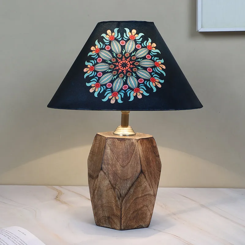 Toile Printed Mango Wood Table Lamp - Multicolor media 1
