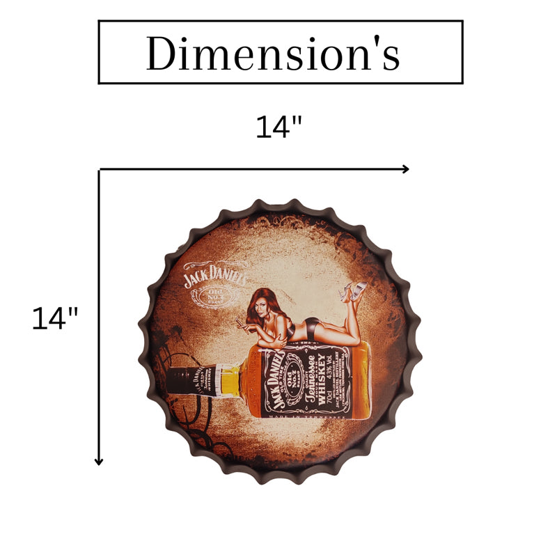 Jack Daniels Bottle Cap Metal Wall Accent - Multicolor media 5