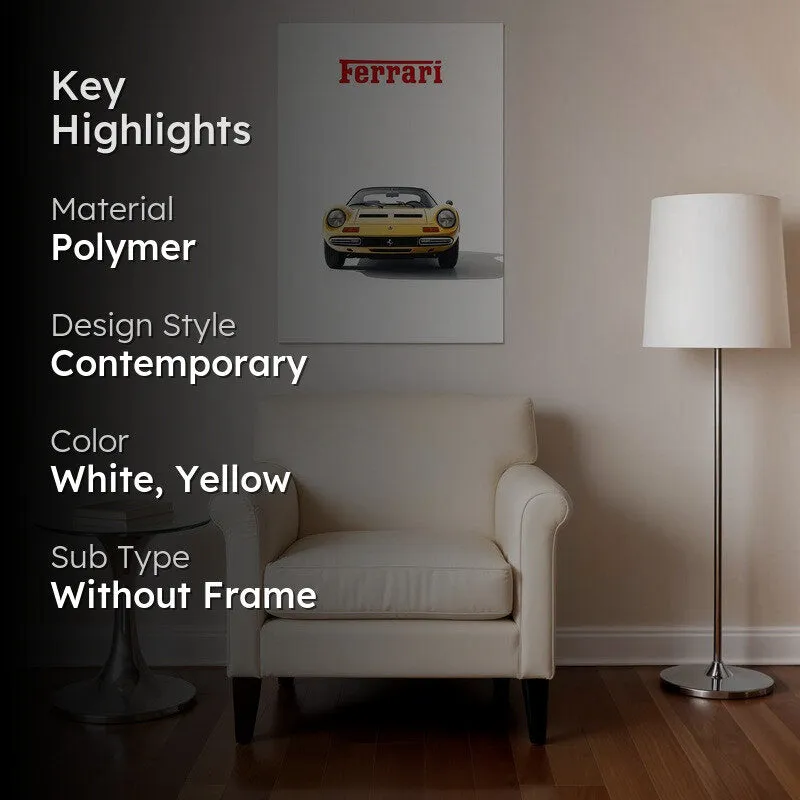 Ferrari Wall Poster - Yellow media 2