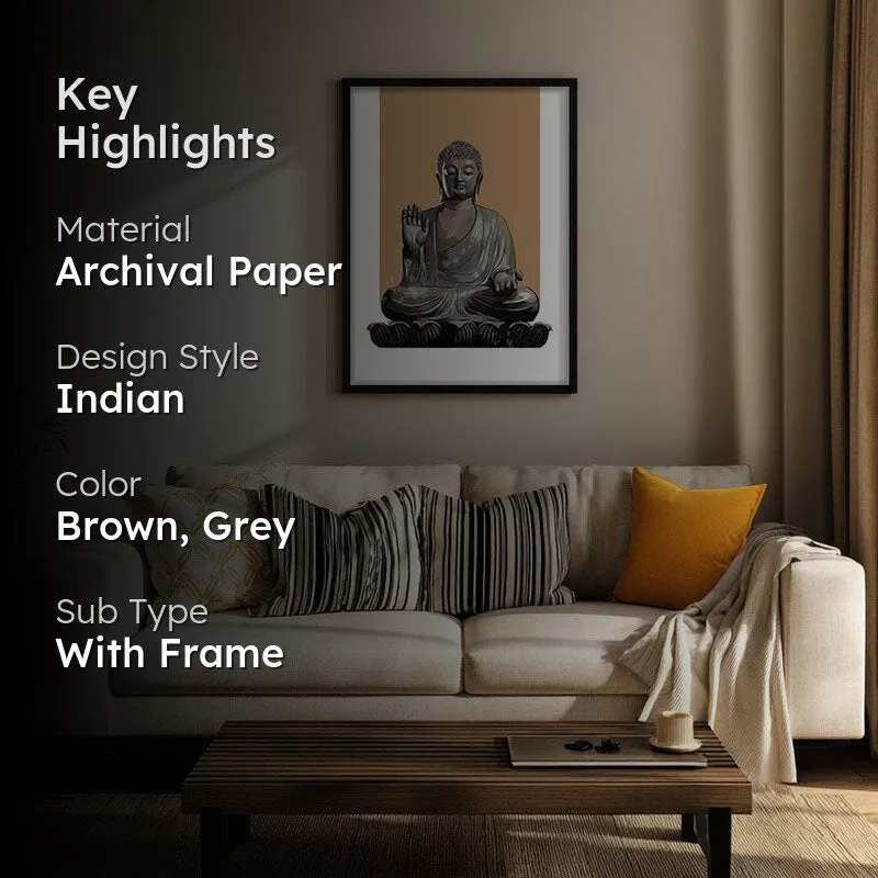 Buddha's Boon Archival Paper Wall Art With Frame media 2
