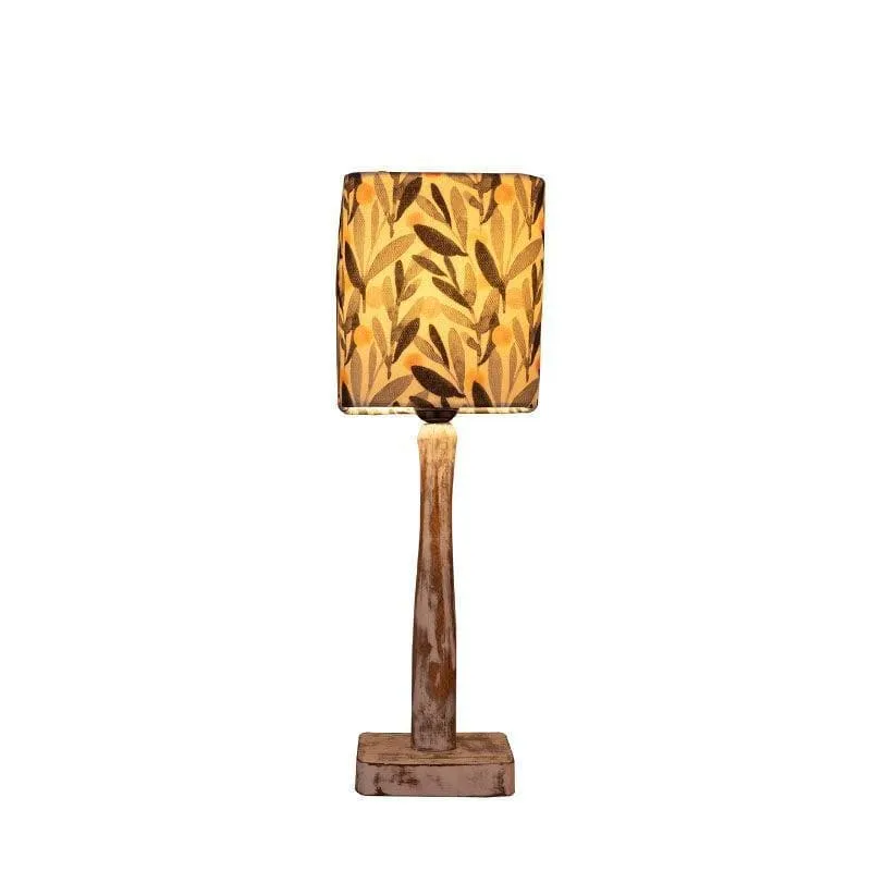 Grey Glamour With Distress Stand Fabric Table Lamp - Multicolor media 4