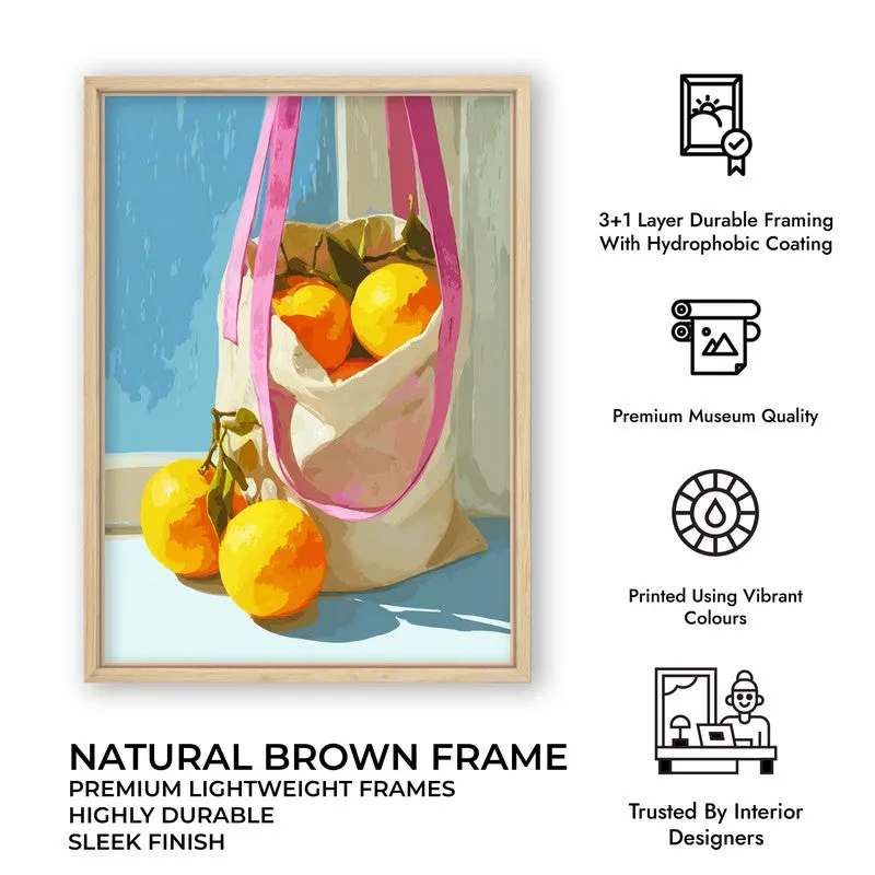 CitrusCharm Canvas Wall Painting - Brown Frame media 10