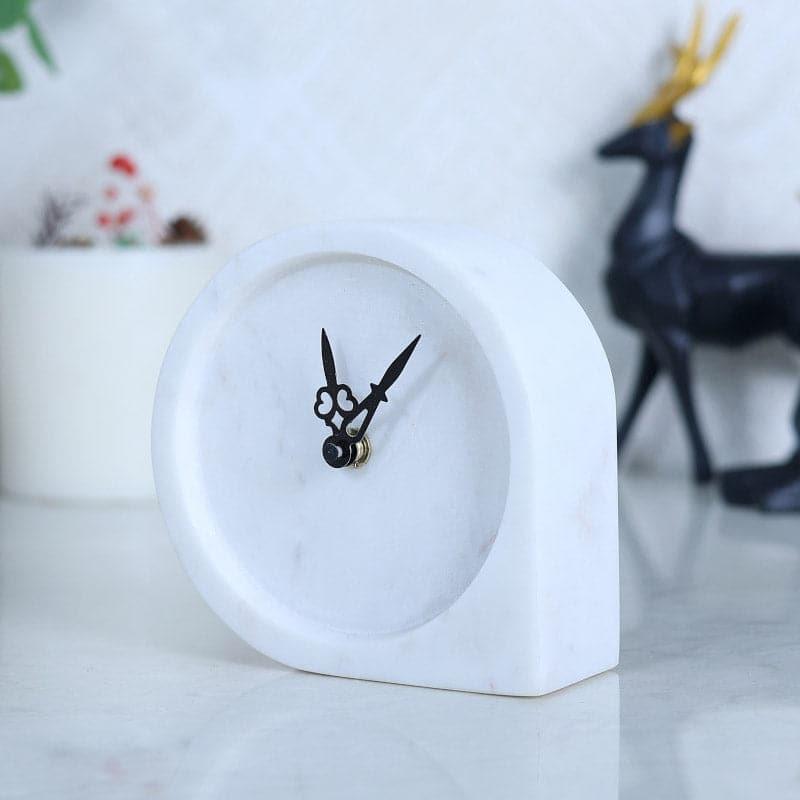 Maroda Hand Crafted Marble Table Clock media 3
