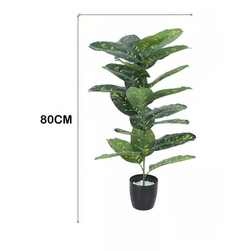 Tropikal Artificial Dieffenbachia Plant With Black Plastic Pot - 2.6 Feet media 6