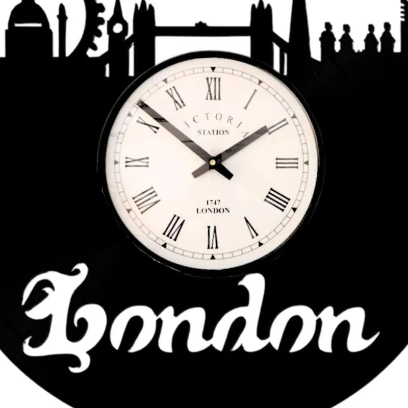 London City Steel Analog Wall Clock - Black media 5