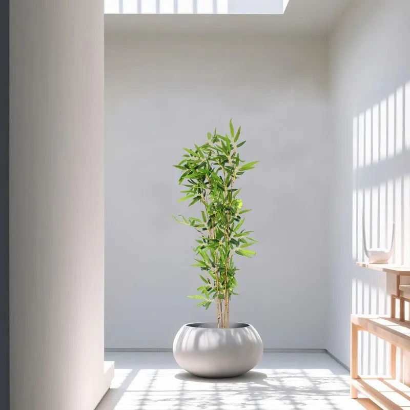 Petaluxe Artificial Bamboo Plant With Black Plastic Pot - 5.1 Feet media 4