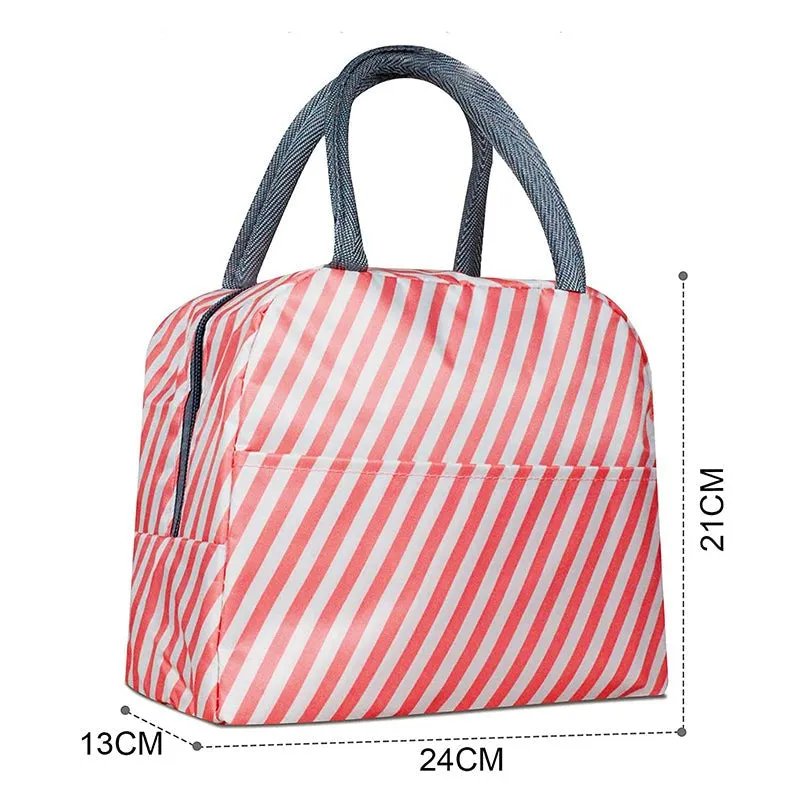 Stripe Safe Nylon Lunch Bag media 8