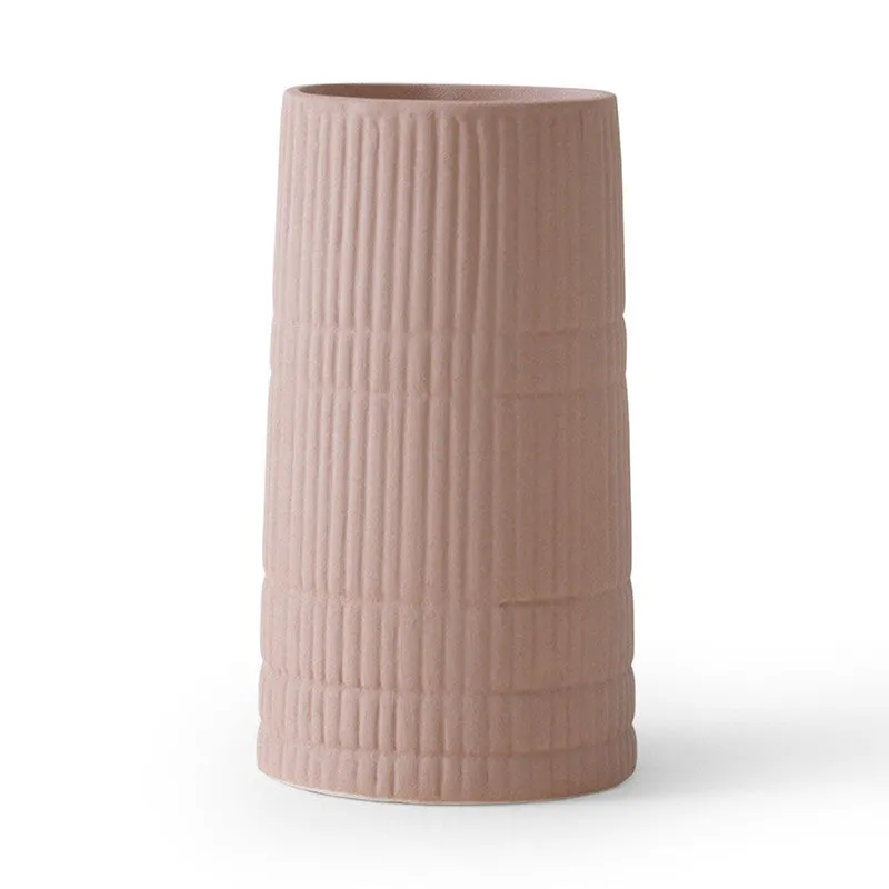 Soft Rose Textured Ceramic Vase media 3