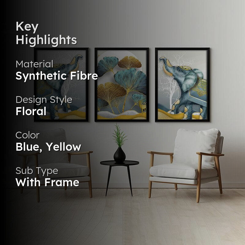 Rhosyn Wall Art With Frame - Set Of Three media 2