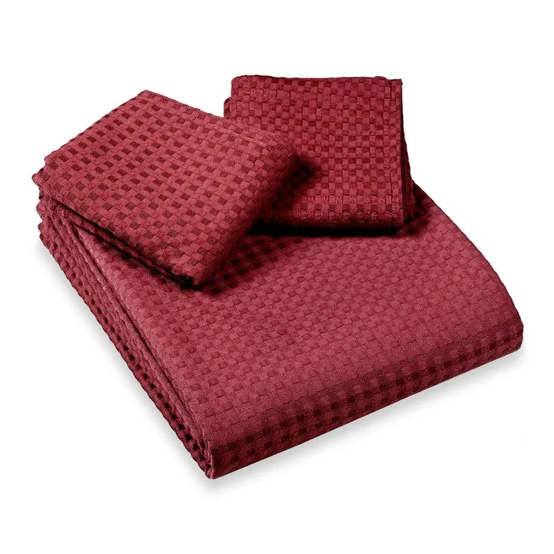PlainLux Cotton Bedsheet (Maroon) - 150 TC media 6