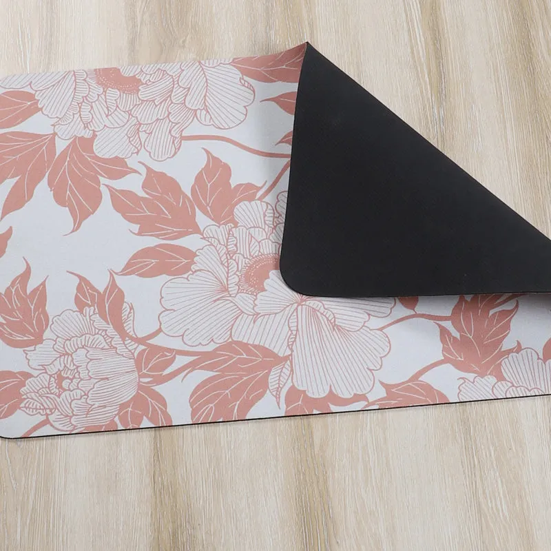 Serenia Rubber Bath Mat - Grey, Peach media 5