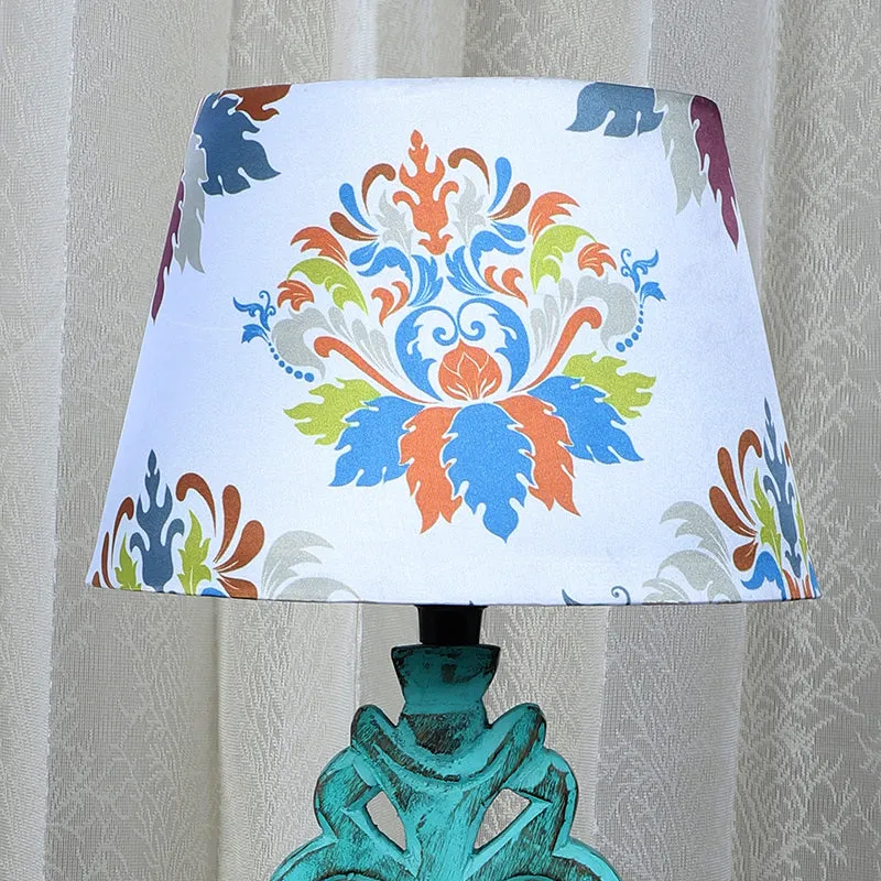 Nordlys Deco Printed Mango Wood Table Lamp - Multicolor media 3