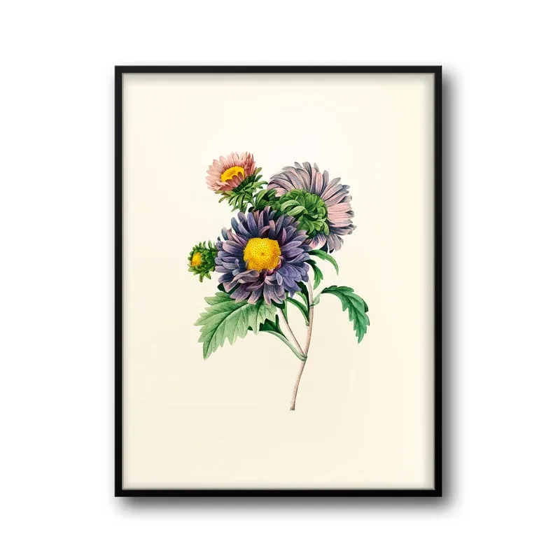 Purple Petals Archival Paper Wall Art With Frame media 5