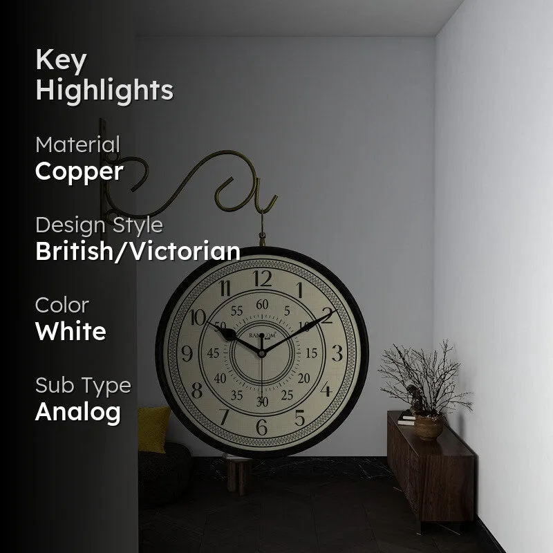 Antiqon Double Sided Wall Clock media 2