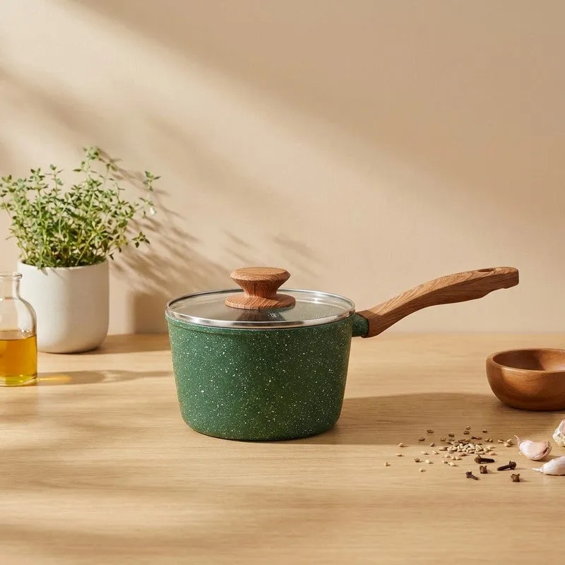 Salford Forged Non Stick Saucepan with Glass Lid (Moss Green) - 1700 mL media 1