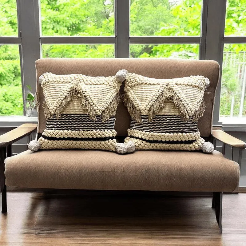 Wild Weave Tufted Cotton Cushion Cover - Set Of Two media 4