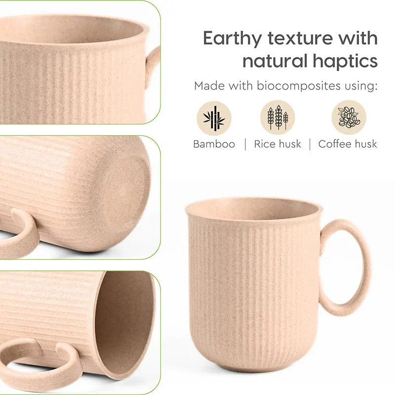 Eco Rice Husk Coffee Mug (350 mL Each) - Set of Four media 5