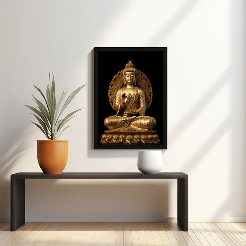 Sacred Contemplation Buddha Wall Painting