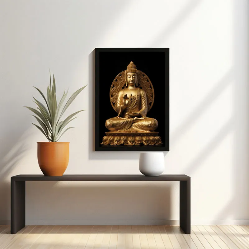 Sacred Contemplation Buddha Wall Painting media 1