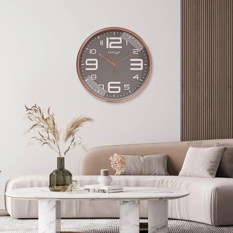 Urban Edge Silent Wall Clock - Taupe media 1