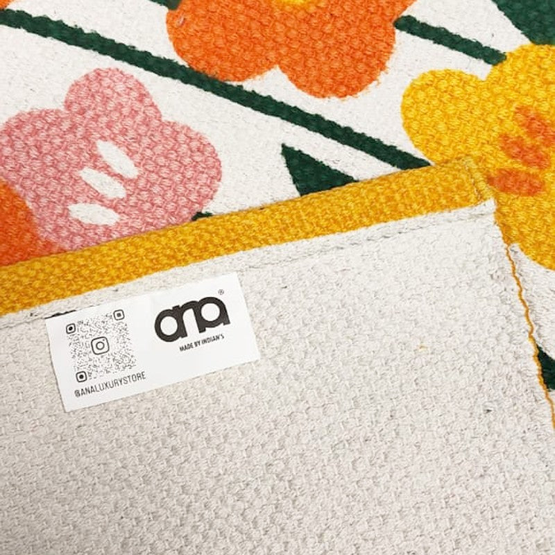 FloraDream Cotton Runner Rug - Yellow media 4