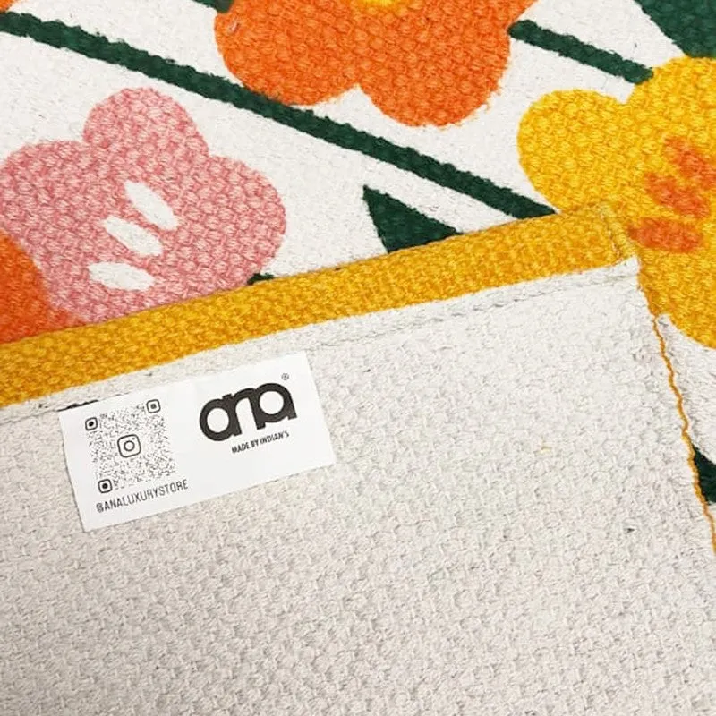 FloraDream Cotton Runner Rug - Yellow media 4