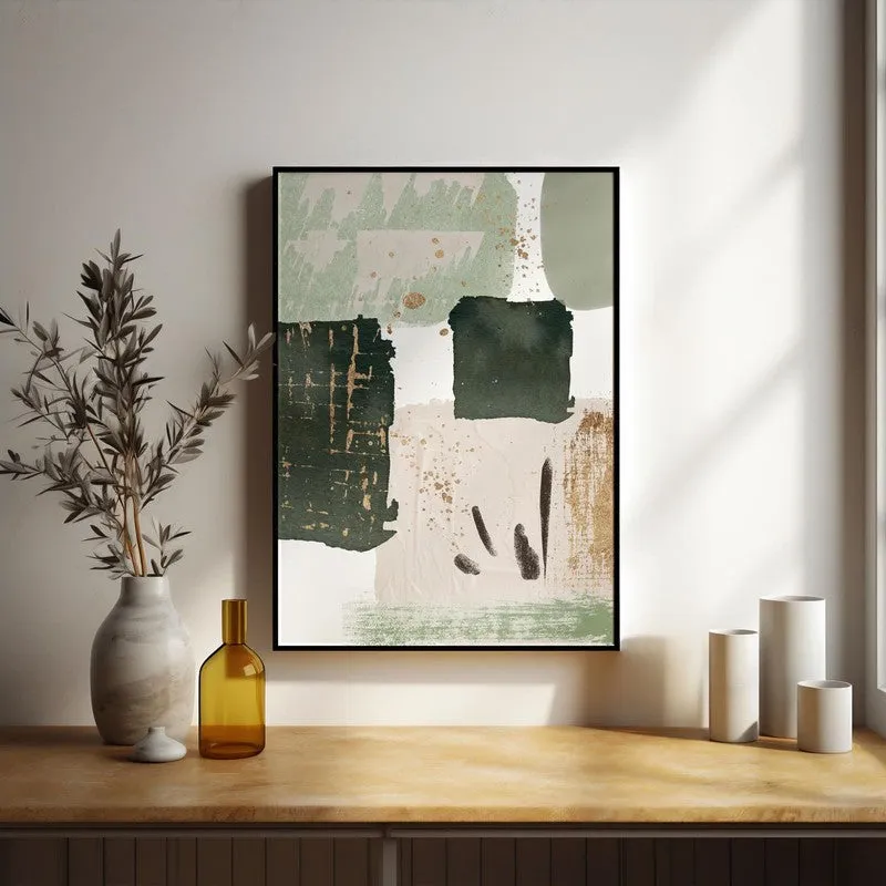 Earth & Sage Framed Canvas Wall Painting media 5