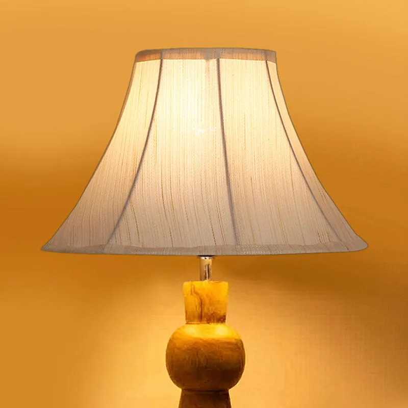 Angler Beam Wooden Table Lamp - White,Brown media 4