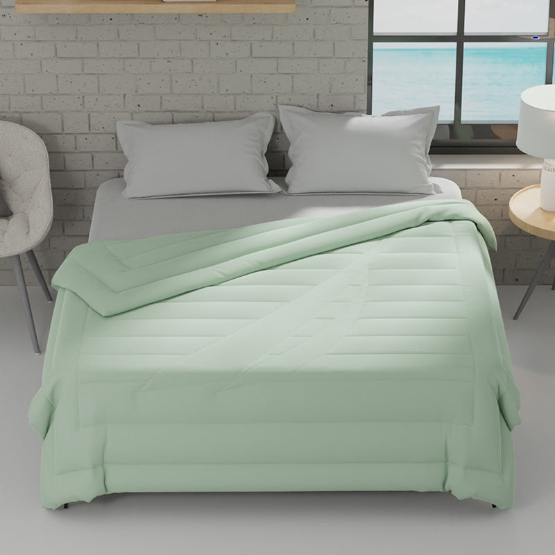 Nautica Ciel Luxe Solid Microfiber Comforter (Sage Green) - 110 GSM media 3