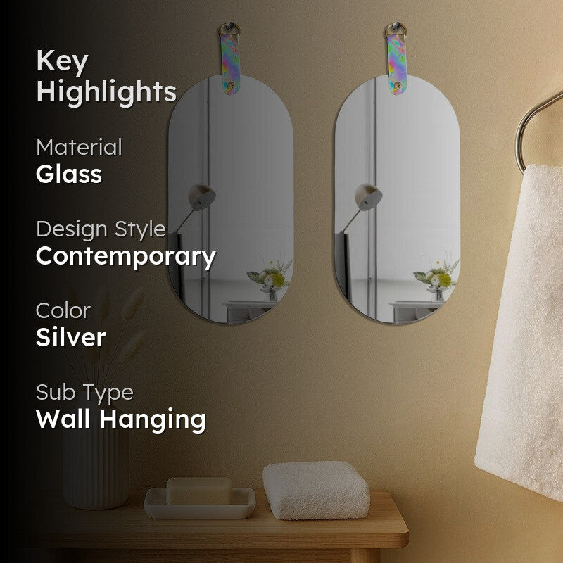 Pure Reflection Frameless Wall Mirror - Set Of Two media 2