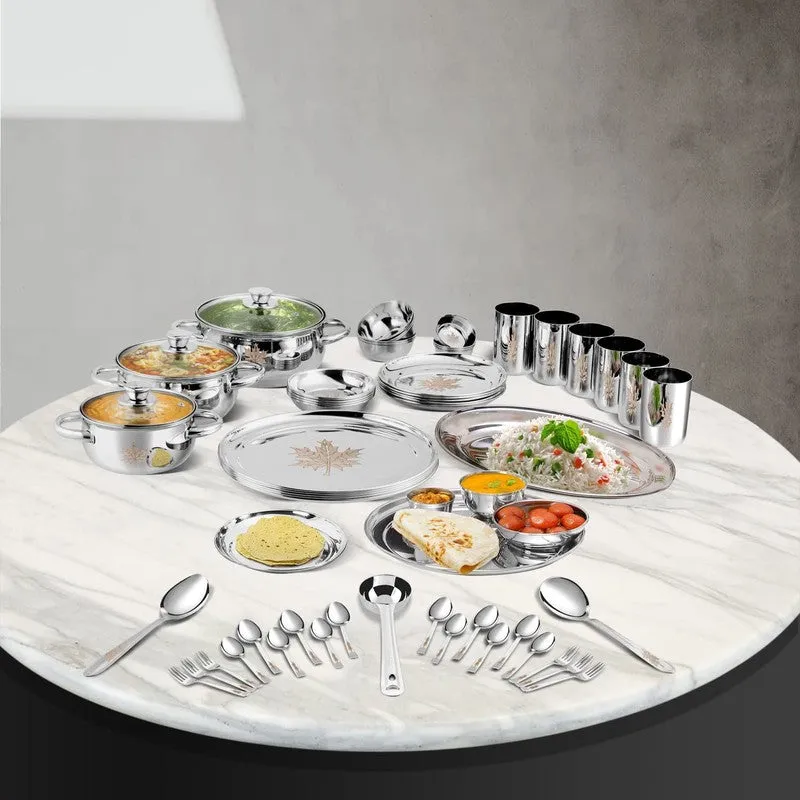 Kraft Cryden Nuvira Dinner Set - 55 Piece Set media 1