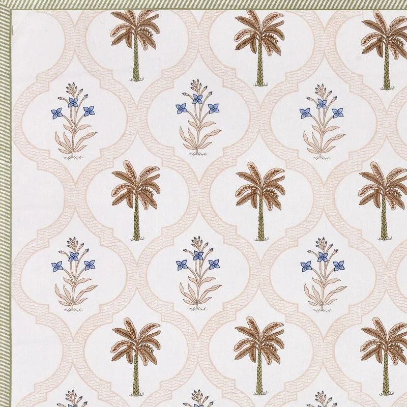 Tropical Cotton Table Cover - Brown,Blue media 6
