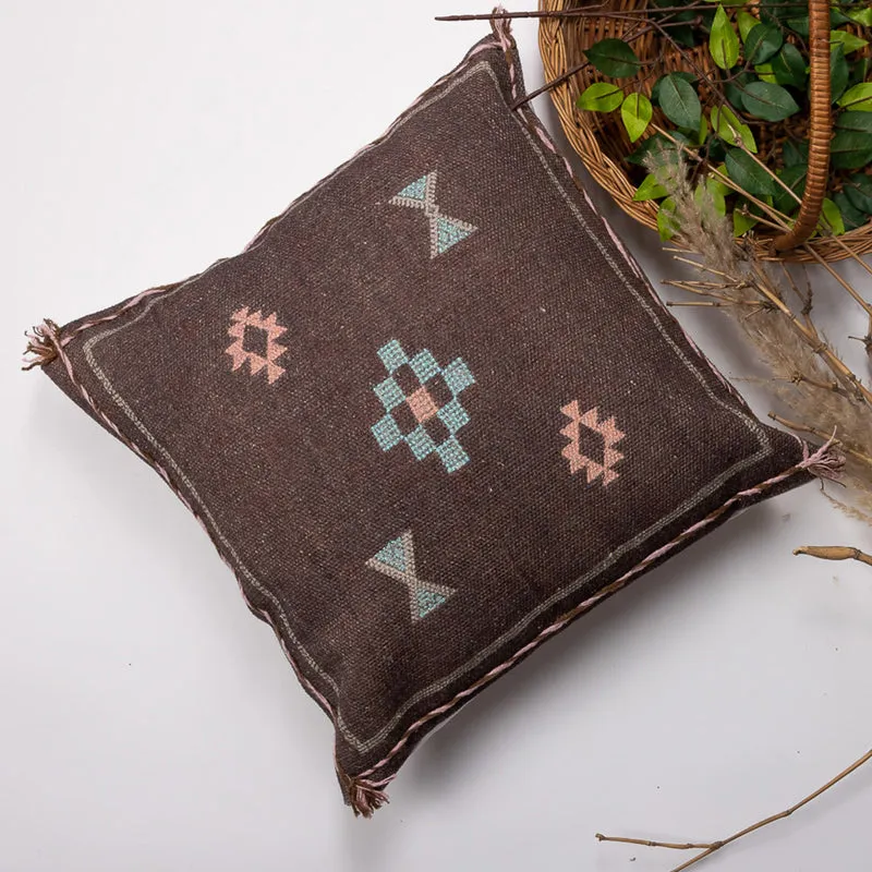 Tribal Glyph IV Embroidered Cushion Cover media 3