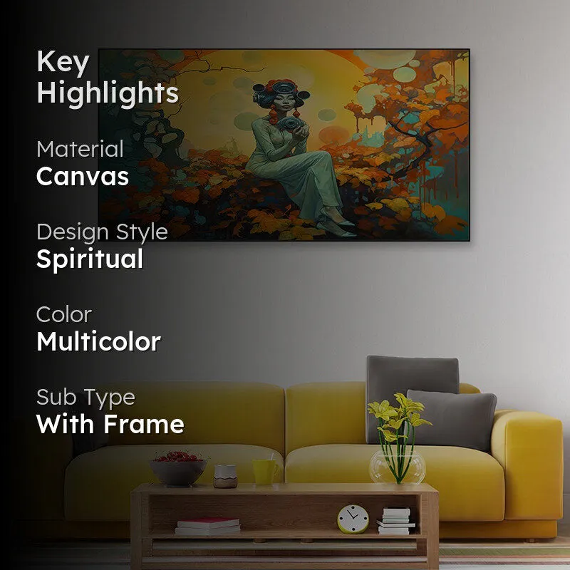 Lady With Camera Canvas Wall Painting media 2
