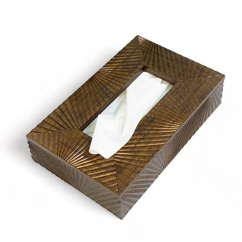 Stripe Stride Tissue Box - Brown media 4