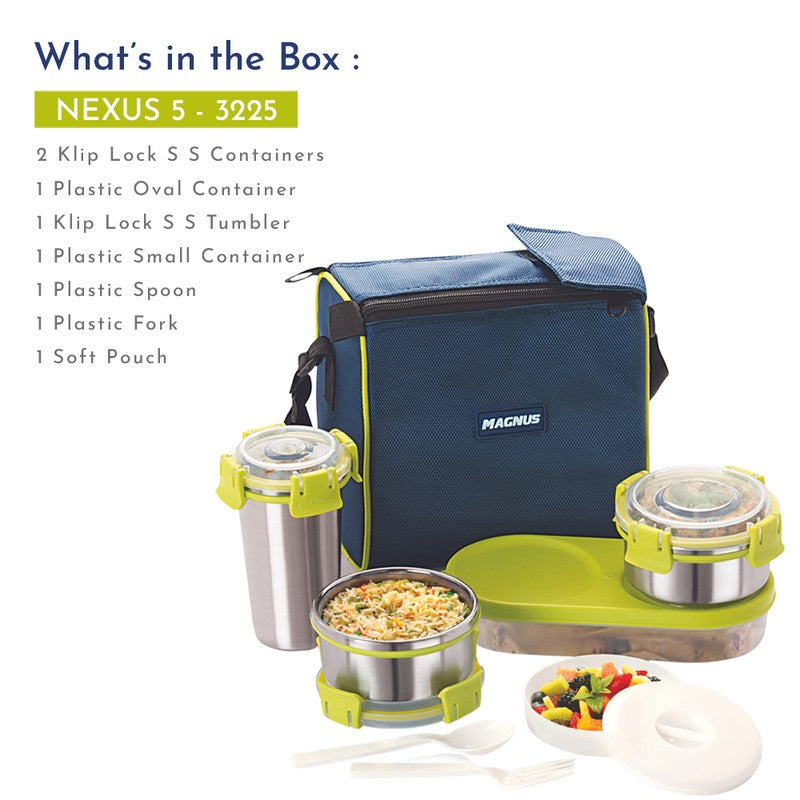 Kavro Smart Lunch Box with Lunch Bag - Five Piece Set media 5