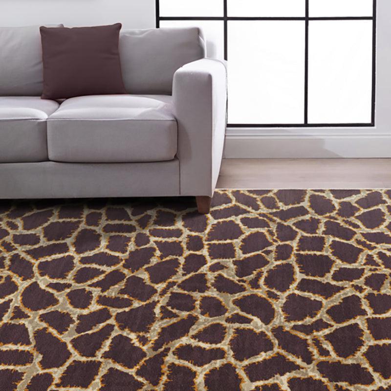 Ailin Abstract Polyester Anti-Skid Carpet - Maroon media 8