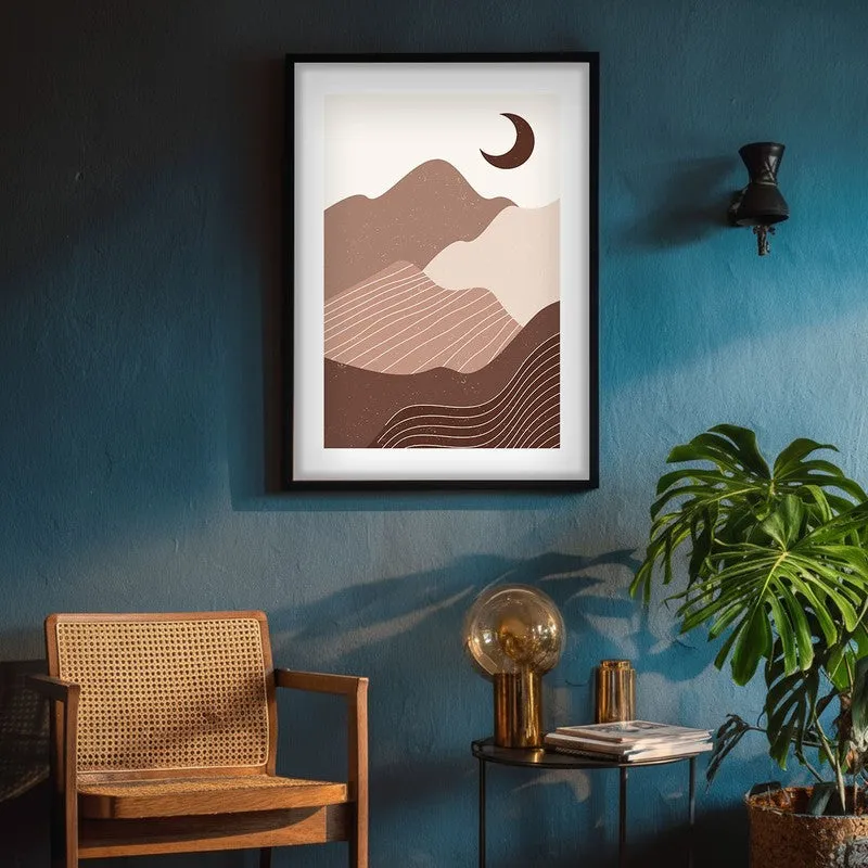 Pastel Solitude Canvas Wall Painting With Black Frame media 8