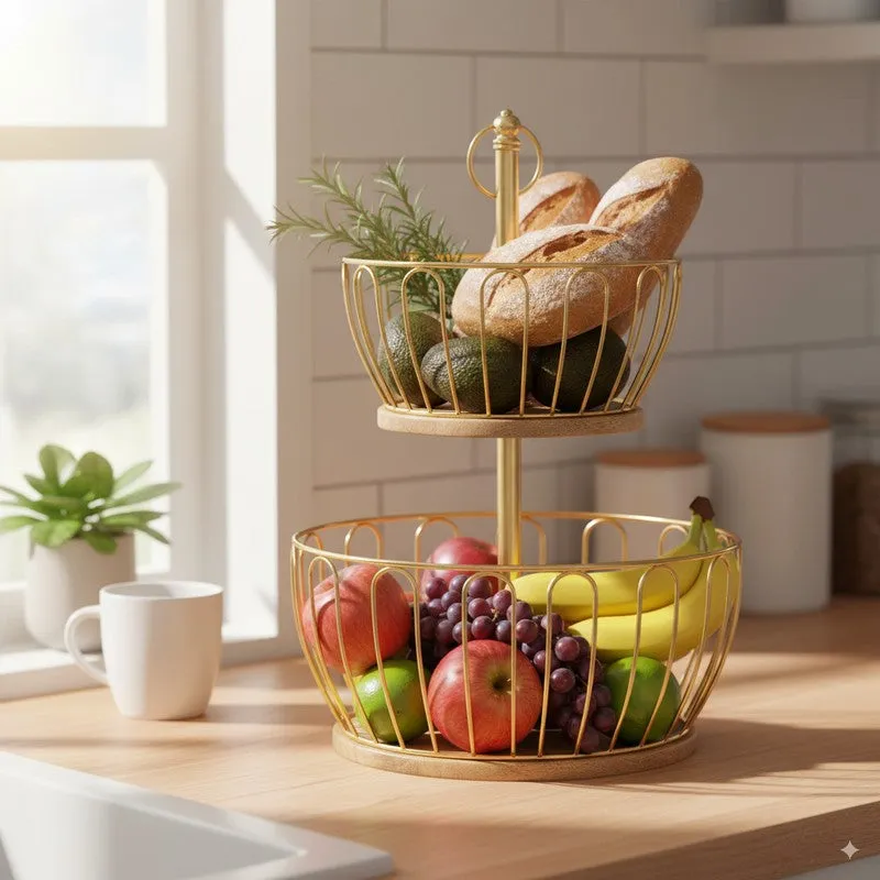 Amaris Aura Fruit Basket - Gold media 1