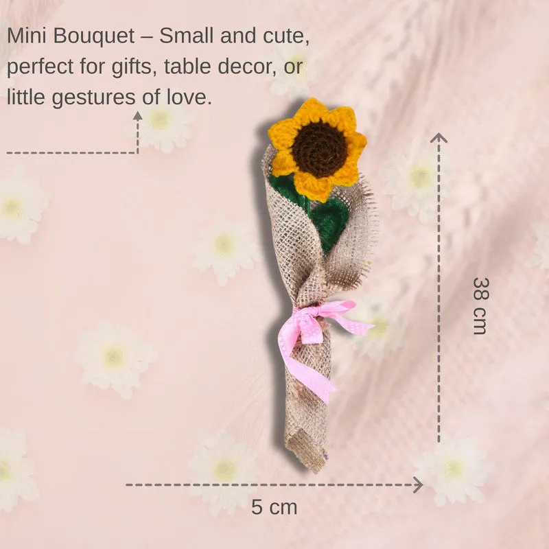 Crochet Handmade Sunflower Bouquet - Yellow media 9