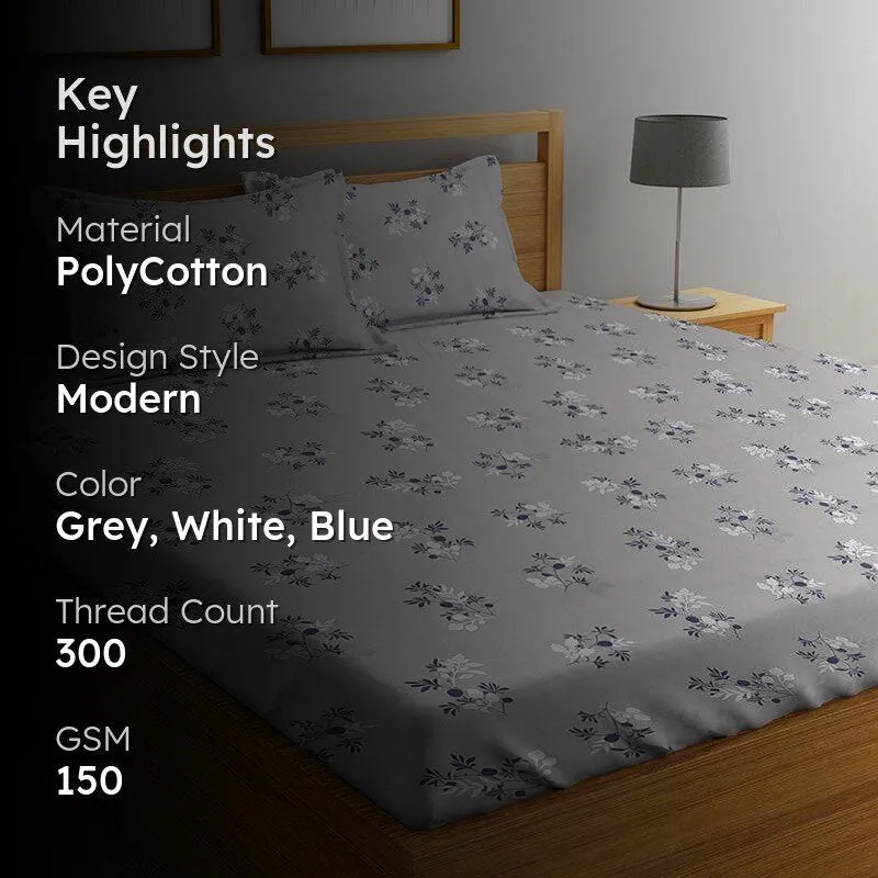 Misty Bloom Bedsheet - 150 GSM media 2