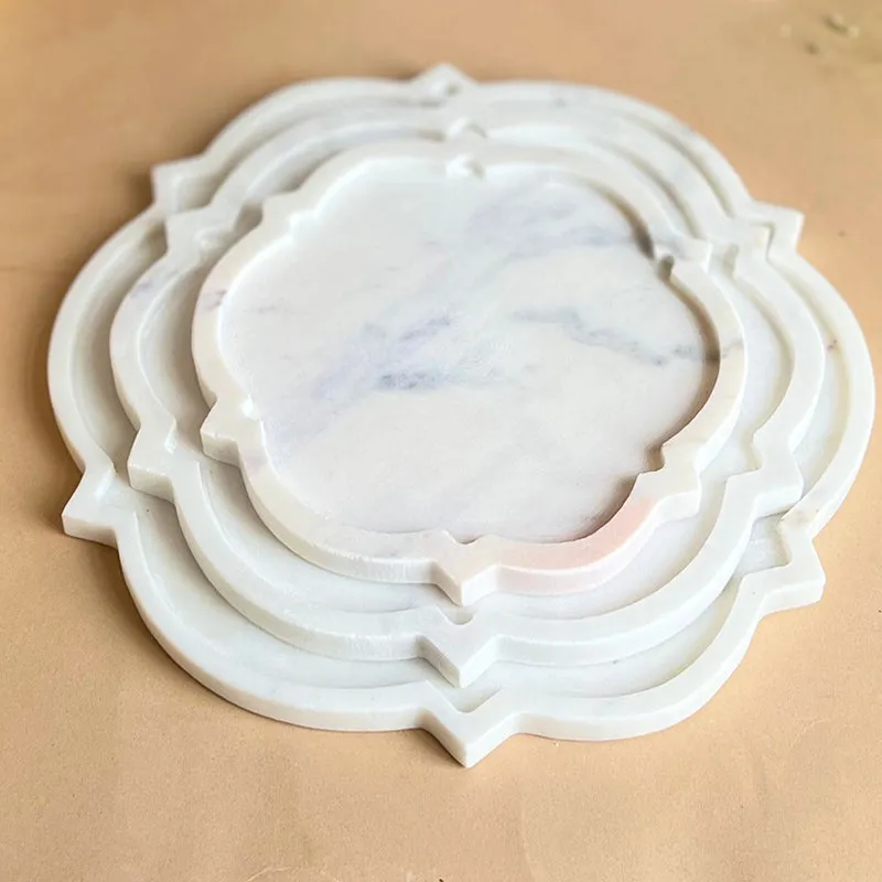 Marbre Floral Marble Platter - Set of Three media 5