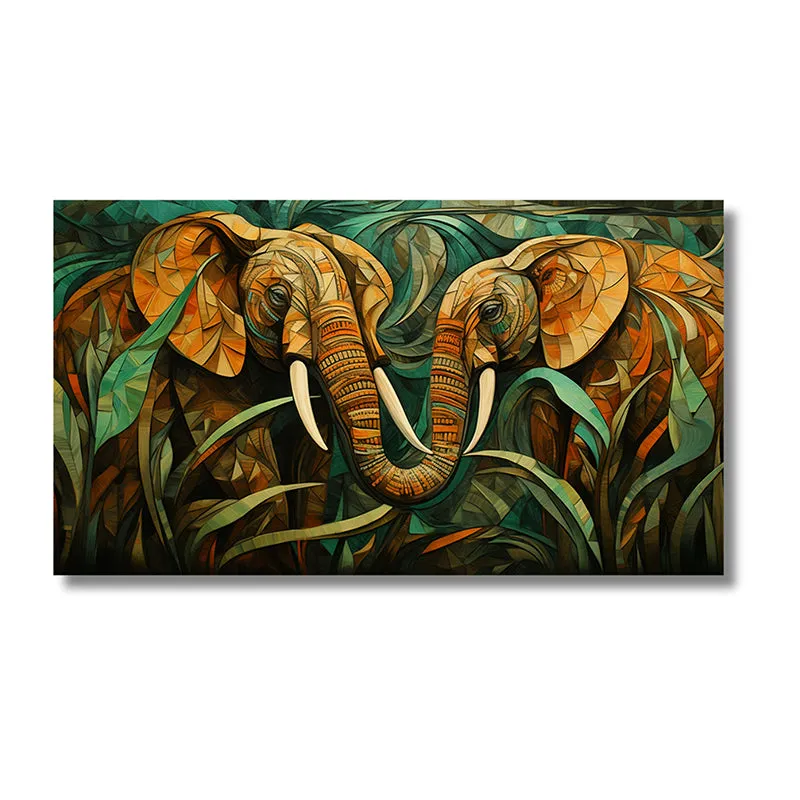 Elephant Pair Wall Art media 4