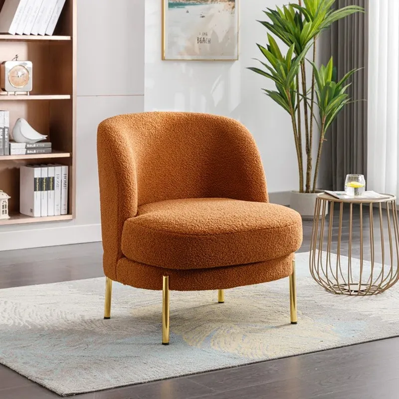 Calyra Neem Wood Accent Chair - Orange media 3